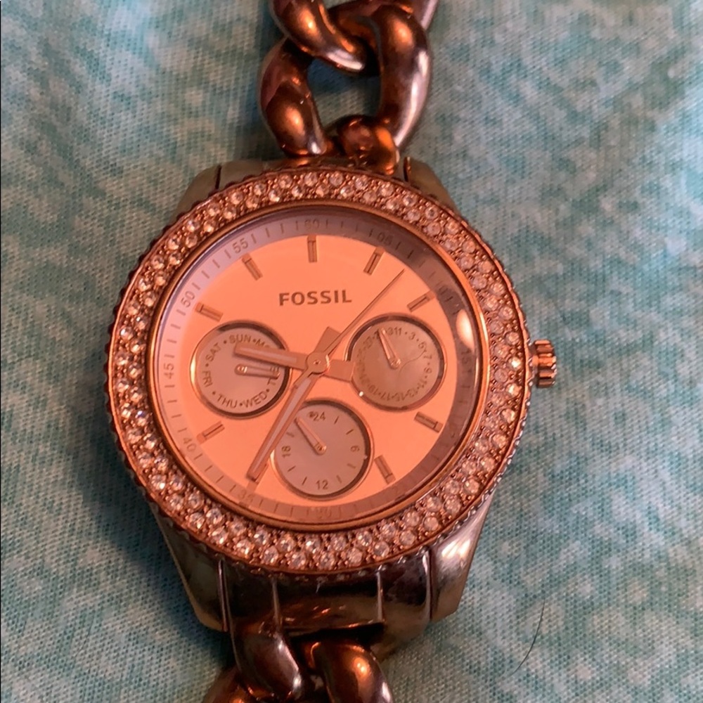Rose Gold Fossil Watch